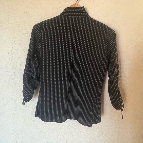 Anne Fontaine Paris Cinched Wrist Button Down Blouse - Picture 6 of 11